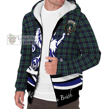 Stephenson (Stevenson) Tartan Sherpa Hoodie with Alba Gu Brath Regal Lion Emblem Unisex S - Tartan Vibes Clothing