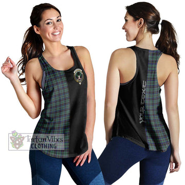Stephenson (Stevenson) Tartan Women's Racerback Tanks with Family Crest and Half Of Me Style 4XL - Tartan Vibes Clothing