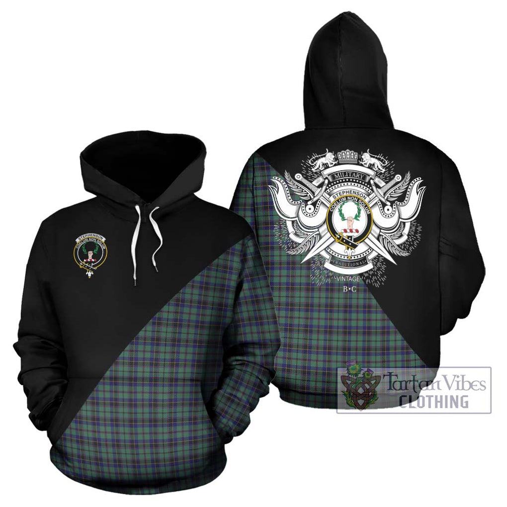 Stephenson (Stevenson) Tartan Hoodie with Family Crest and Military Logo Style Zip Hoodie - Tartan Vibes Clothing