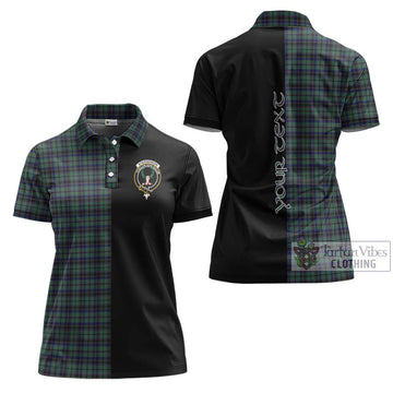 Stephenson (Stevenson) Tartan Women's Polo Shirt with Family Crest and Half Of Me Style Women - Tartan Vibes Clothing