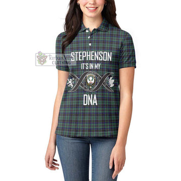Stephenson (Stevenson) Tartan Women's Polo Shirt with Family Crest DNA In Me Style Women - Tartan Vibes Clothing