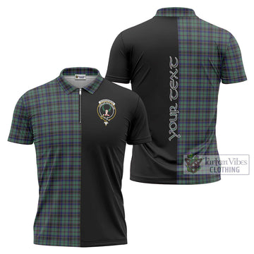 Stephenson (Stevenson) Tartan Zipper Polo Shirt with Family Crest and Half Of Me Style Unisex - Tartan Vibes Clothing