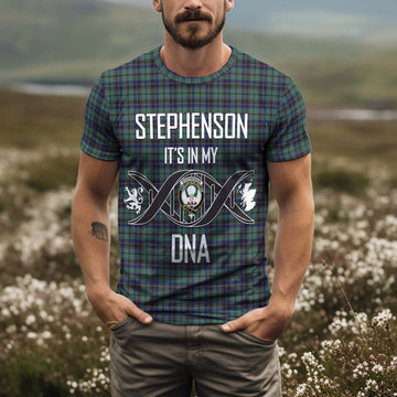 Stephenson (Stevenson) Tartan T-Shirt with Family Crest DNA In Me Style Kid's Shirt - Tartan Vibes Clothing