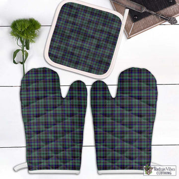 Stephenson (Stevenson) Tartan Combo Oven Mitt & Pot-Holder Combo 2 Oven Mitt & 1 Pot-Holder Black - Tartan Vibes Clothing