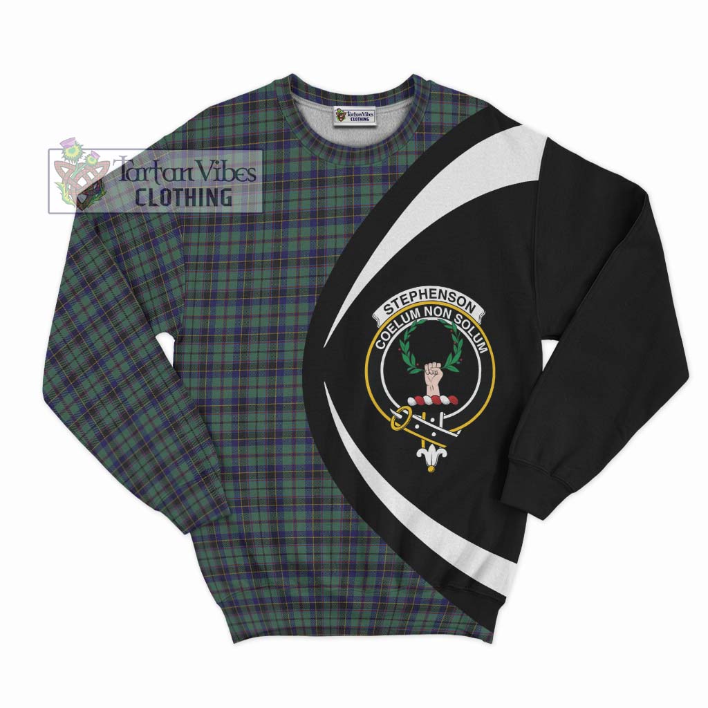 Stephenson (Stevenson) Tartan Sweatshirt with Family Crest Circle Style Unisex - Tartan Vibes Clothing
