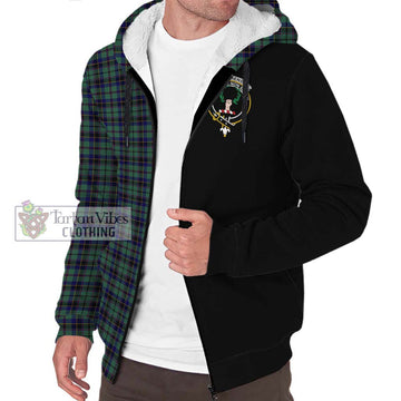 Stephenson (Stevenson) Tartan Sherpa Hoodie with Family Crest and Half Of Me Style Unisex S - Tartan Vibes Clothing
