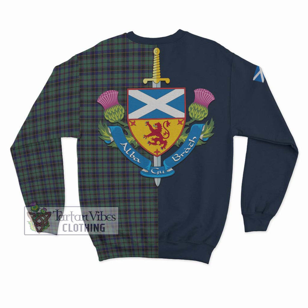 Stephenson (Stevenson) Tartan Sweatshirt Alba with Scottish Lion Royal Arm Half Style - Tartan Vibes Clothing