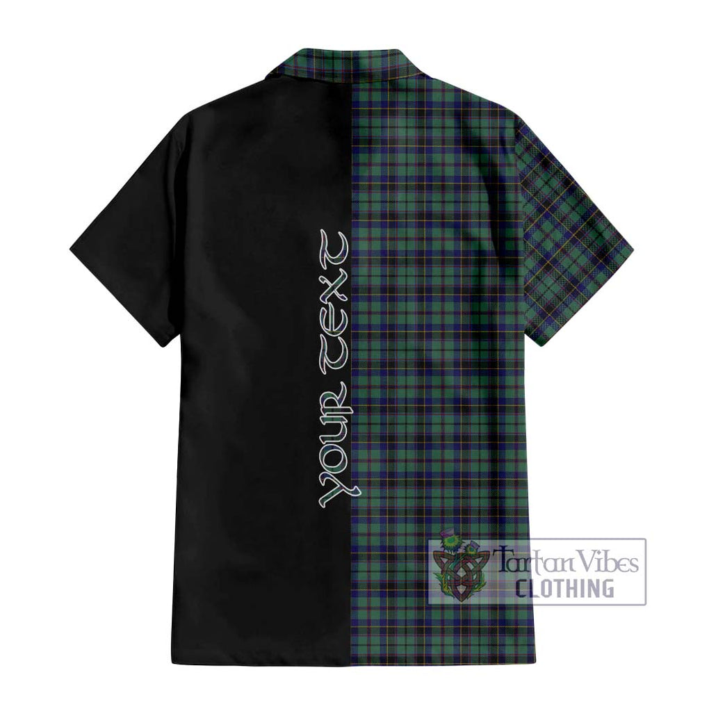 Stephenson (Stevenson) Tartan Hawaiian Shirt with Family Crest and Half Of Me Style - Tartan Vibes Clothing