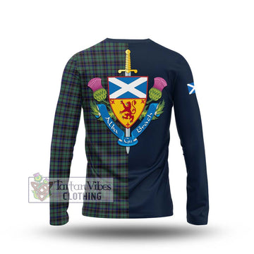 Stephenson (Stevenson) Tartan Long Sleeve T-Shirt Alba with Scottish Lion Royal Arm Half Style - Tartan Vibes Clothing