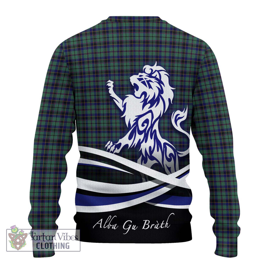 Stephenson (Stevenson) Tartan Ugly Sweater with Alba Gu Brath Regal Lion Emblem - Tartan Vibes Clothing