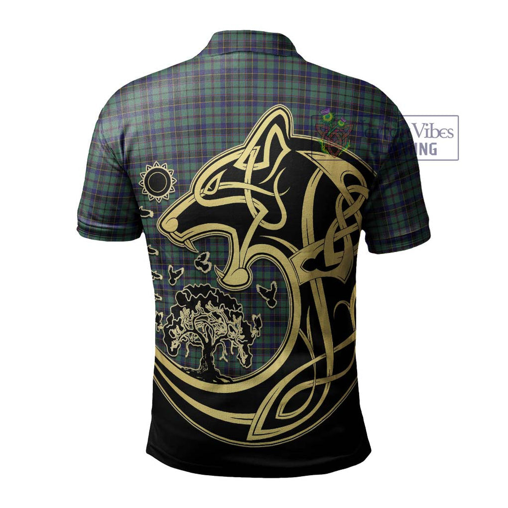 Stephenson (Stevenson) Tartan Polo Shirt with Family Crest Celtic Wolf Style - Tartan Vibes Clothing