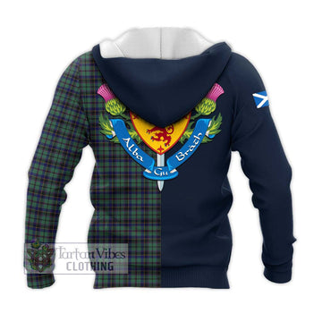 Stephenson (Stevenson) Tartan Knitted Hoodie Alba with Scottish Lion Royal Arm Half Style - Tartan Vibes Clothing