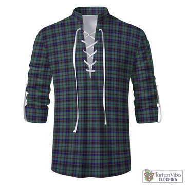 Stephenson Tartan Men's Scottish Traditional Jacobite Ghillie Kilt Shirt