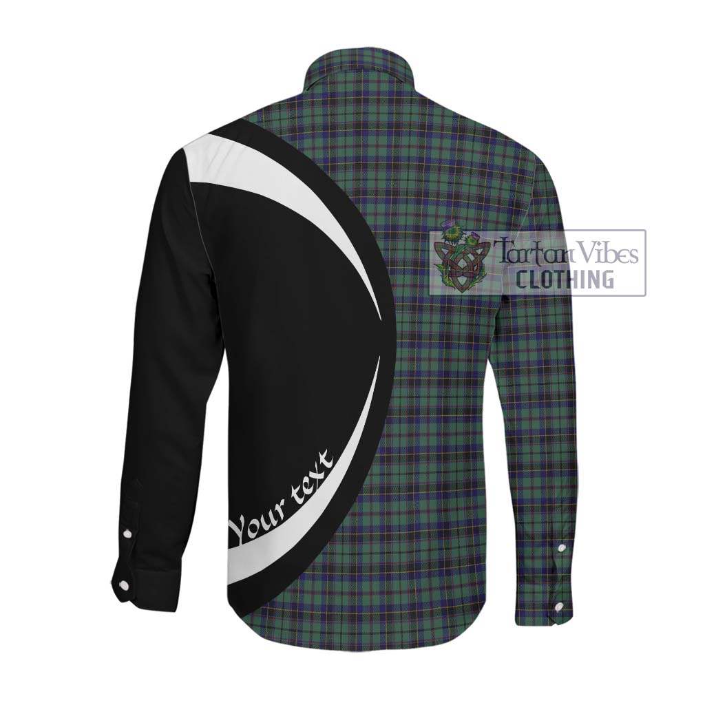 Stephenson (Stevenson) Tartan Long Sleeve Button Up with Family Crest Circle Style Men's Shirt - Tartan Vibes Clothing
