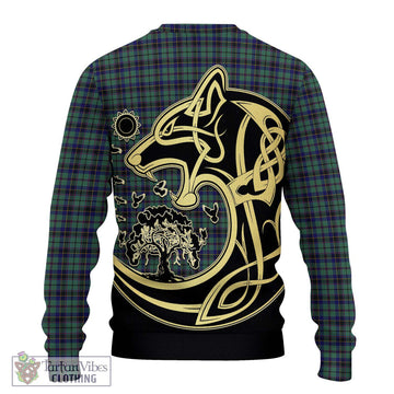 Stephenson (Stevenson) Tartan Ugly Sweater with Family Crest Celtic Wolf Style - Tartan Vibes Clothing