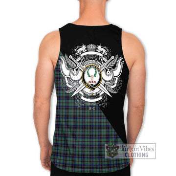 Stephenson (Stevenson) Tartan Men's Tank Top with Family Crest and Military Logo Style - Tartan Vibes Clothing
