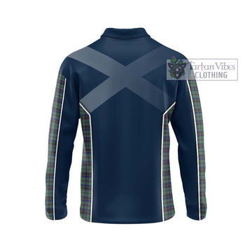 Stephenson (Stevenson) Tartan Long Sleeve Polo Shirt with Family Crest and Lion Rampant Vibes Sport Style - Tartan Vibes Clothing