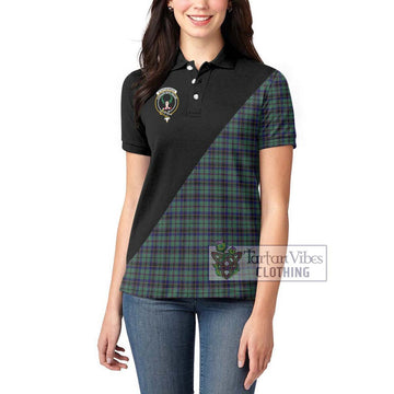 Stephenson (Stevenson) Tartan Women's Polo Shirt with Family Crest and Military Logo Style - Tartan Vibes Clothing