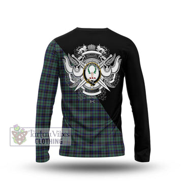Stephenson (Stevenson) Tartan Long Sleeve T-Shirt with Family Crest and Military Logo Style - Tartan Vibes Clothing