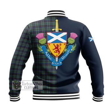 Stephenson (Stevenson) Tartan Baseball Jacket Alba with Scottish Lion Royal Arm Half Style - Tartan Vibes Clothing
