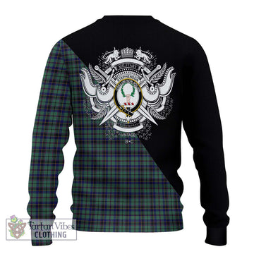 Stephenson (Stevenson) Tartan Ugly Sweater with Family Crest and Military Logo Style - Tartan Vibes Clothing