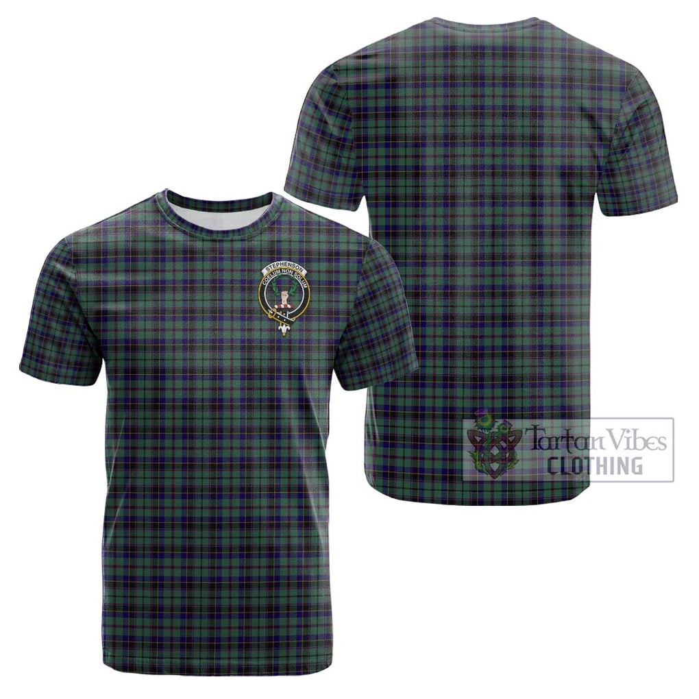 Stephenson (Stevenson) Tartan Cotton T-Shirt with Family Crest Kid's Shirt - Tartanvibesclothing Shop