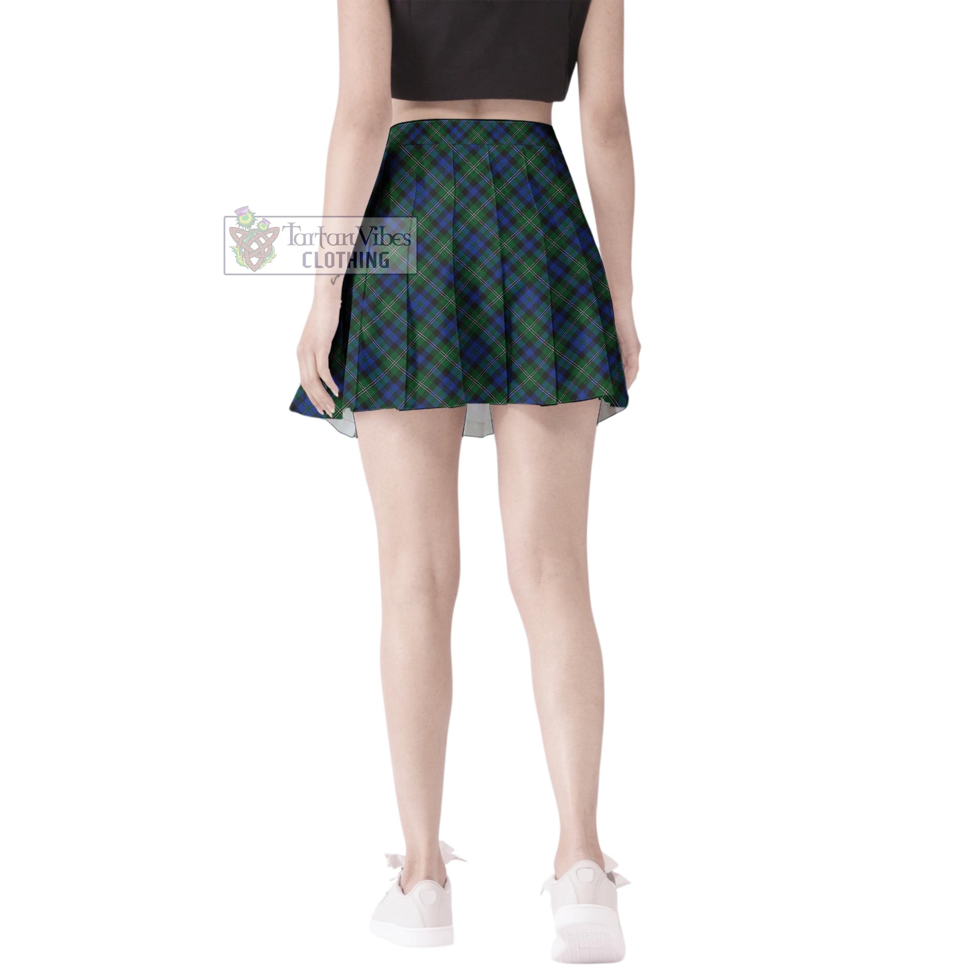 Tartan Vibes Clothing Stephenson Hunting Tartan Women's Plated Mini Skirt