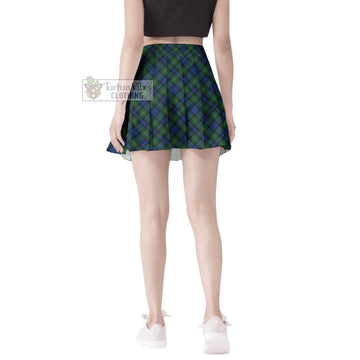 Tartan Vibes Clothing Stephenson Hunting Tartan Women's Plated Mini Skirt