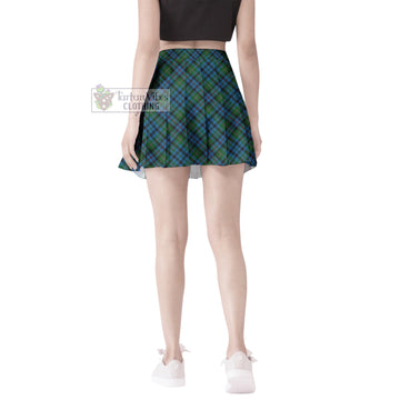 Tartan Vibes Clothing Stephenson Hunting Red Stripe Tartan Women's Plated Mini Skirt