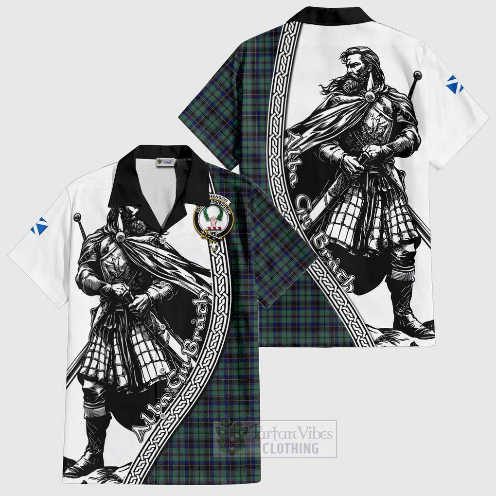 Stephenson (Stevenson) Tartan Clan Crest Hawaiian Shirt with Highlander Warrior Celtic Style Kid - Tartan Vibes Clothing