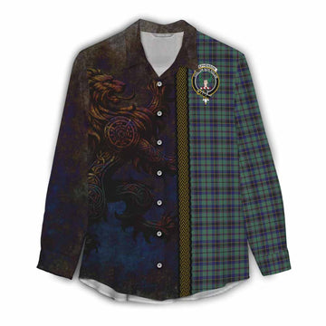 Stephenson (Stevenson) Tartan Family Crest Women's Casual Shirt Alba Gu Brath Be Brave Lion Ancient Style Female - Tartan Vibes Clothing