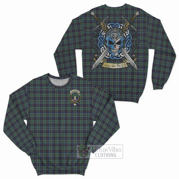 Stephenson (Stevenson) Tartan Sweatshirt with Family Crest Celtic Skull Style Unisex - Tartan Vibes Clothing