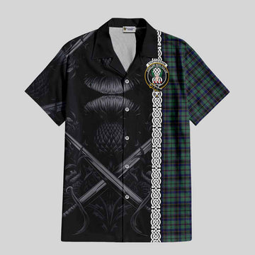 Stephenson (Stevenson) Tartan Hawaiian Shirt with Family Crest Cross Sword Thistle Celtic Vibes Kid - Tartan Vibes Clothing