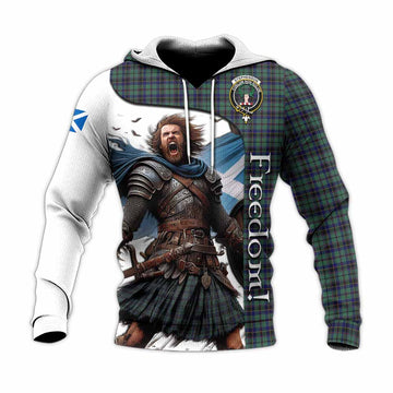 Stephenson (Stevenson) Crest Tartan Knitted Hoodie Inspired by the Freedom of Scottish Warrior Unisex Knitted Pullover Hoodie - Tartan Vibes Clothing
