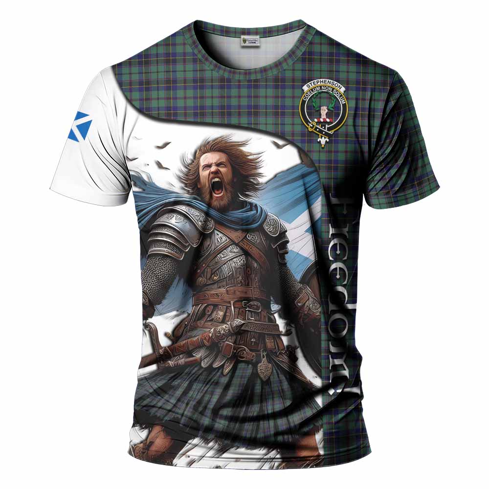Stephenson (Stevenson) Crest Tartan T-Shirt Inspired by the Freedom of Scottish Warrior Kid's Shirt - Tartan Vibes Clothing
