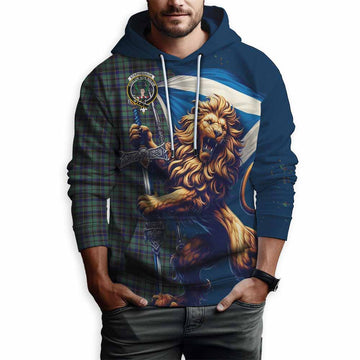 Stephenson (Stevenson) Tartan Family Crest Hoodie with Scottish Majestic Lion Zip Hoodie - Tartan Vibes Clothing