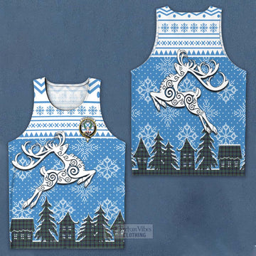 Stephenson (Stevenson) Clan Christmas Men's Tank Top Celtic Reindeer Style Men - Tartan Vibes Clothing