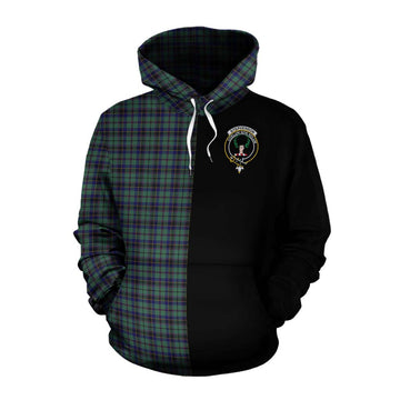 Stephenson (Stevenson) Tartan Cotton Hoodie with Family Crest and Half Of Me Style Pullover Hoodie XS - Tartan Vibes Clothing