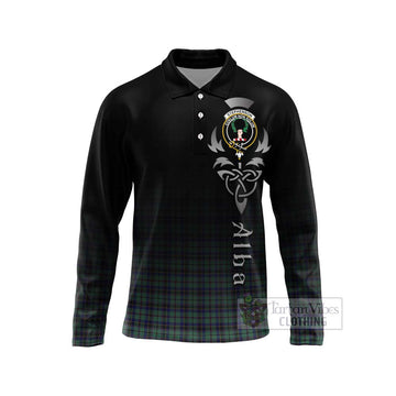 Stephenson (Stevenson) Tartan Long Sleeve Polo Shirt Featuring Alba Gu Brath Family Crest Celtic Inspired Unisex - Tartan Vibes Clothing