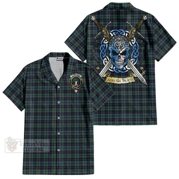 Stephenson (Stevenson) Tartan Hawaiian Shirt with Family Crest Celtic Skull Style Kid - Tartan Vibes Clothing
