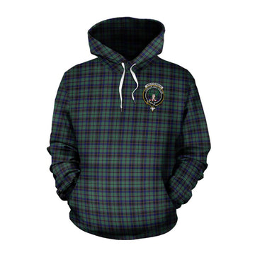 Stephenson (Stevenson) Tartan Cotton Hoodie with Family Crest and Bearded Skull Holding Bottles of Whiskey Pullover Hoodie XS - Tartan Vibes Clothing