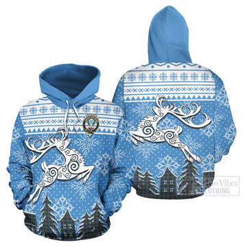 Stephenson (Stevenson) Clan Christmas Hoodie Celtic Reindeer Style Zip Hoodie - Tartan Vibes Clothing