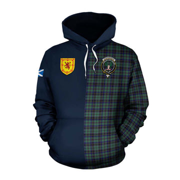 Stephenson (Stevenson) Tartan Cotton Hoodie Alba with Scottish Lion Royal Arm Half Style Pullover Hoodie XS - Tartan Vibes Clothing