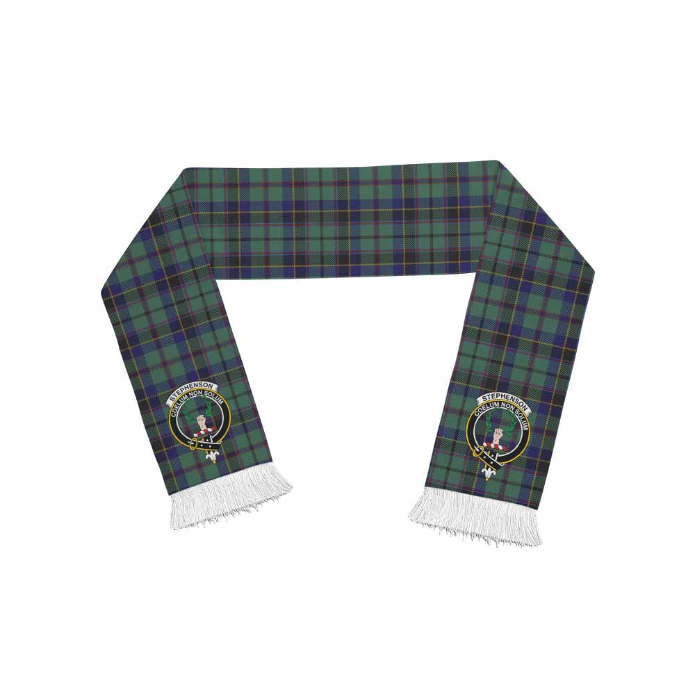 Stephenson (Stevenson) Tartan Ruffneck Scarf with Family Crest One Size 67.7*6.7 inches - Tartan Vibes Clothing