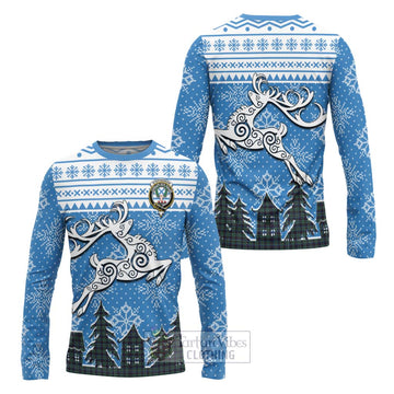 Stephenson (Stevenson) Clan Christmas Long Sleeve T-Shirt Celtic Reindeer Style Unisex - Tartan Vibes Clothing