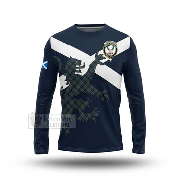 Stephenson (Stevenson) Tartan Lion Rampant Long Sleeve T-Shirt Proudly Display Your Heritage with Alba Gu Brath and Clan Name Unisex - Tartan Vibes Clothing