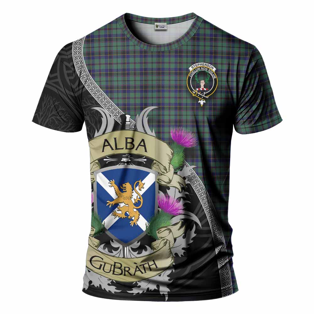 Stephenson (Stevenson) Tartan Family Crest T-Shirt Lion Rampant Royal Thistle Shield Celtic Inspired Kid's Shirt - Tartan Vibes Clothing