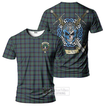 Stephenson (Stevenson) Tartan T-Shirt with Family Crest Celtic Skull Style Kid's Shirt - Tartan Vibes Clothing