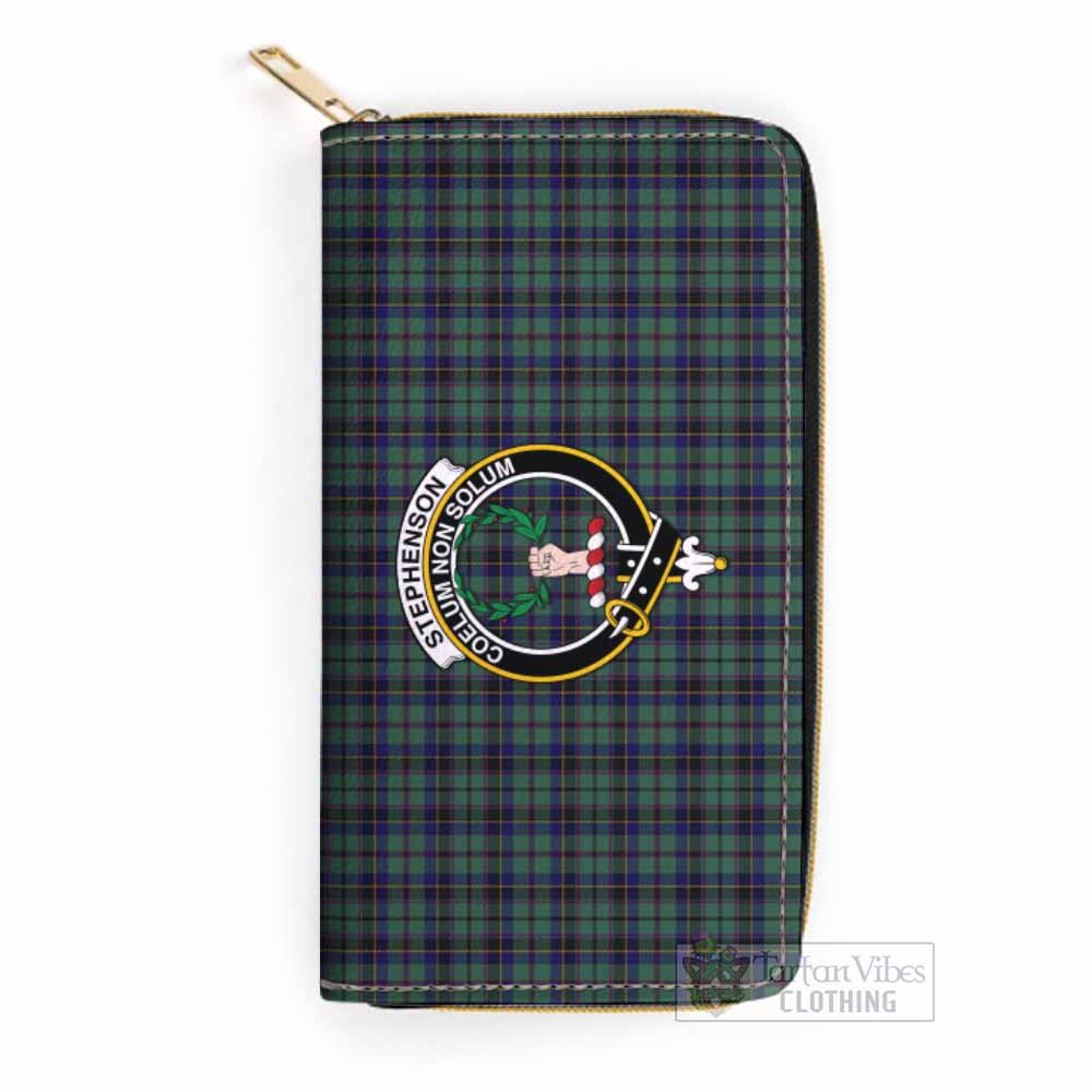 Stephenson (Stevenson) Tartan Women's Leather Wallet with Family Crest One Size 19.7*10.5*3.5 cm - Tartan Vibes Clothing
