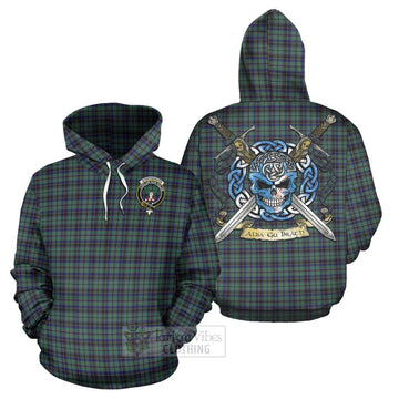 Stephenson (Stevenson) Tartan Hoodie with Family Crest Celtic Skull Style Zip Hoodie - Tartan Vibes Clothing